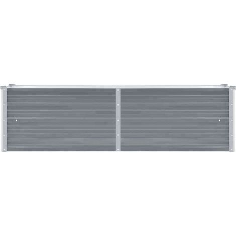 INLIFE Lit surélevé de jardin Acier galvanisé 160x40x45 cm Gris (1/5)