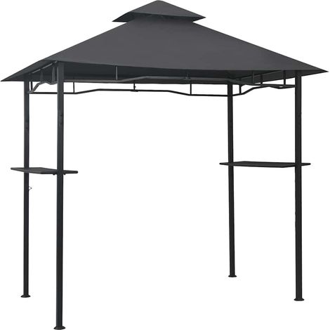 Belvédère de barbecue 240x150x255 cm Anthracite Acier (1/5)