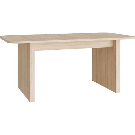 Table à manger extensible 180/230 cm décor bois coins arrondis – FREYA