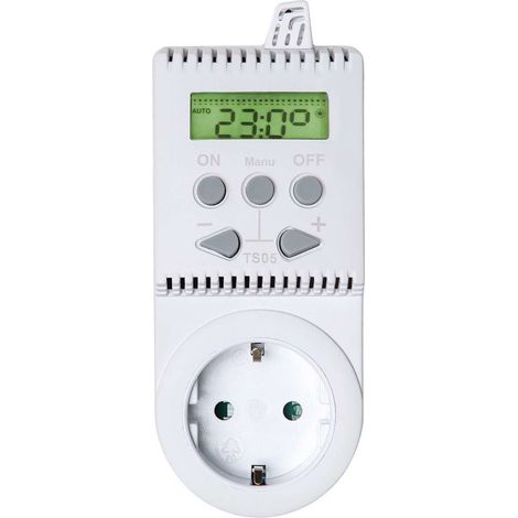 Termostato para enchufe TS05 - termostato para calefacción, termostato digital para control de temperatura, regulador de temperatura automática (1/4)