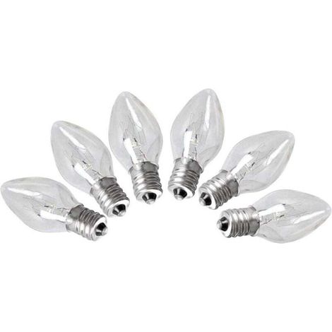 Lot de 6 ampoules pour lampe de sel de l'Himalaya E12, 15 watts pour éclairage d'ambiance, décorative, 220-240 V