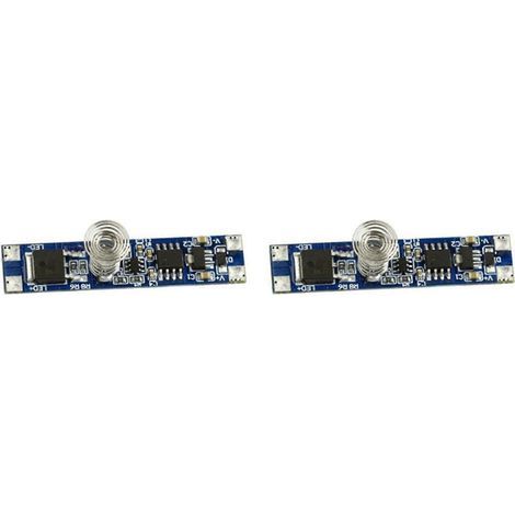 2 modules de variateur intelligent LED 5V-24V 8A avec capteur capacitif et circuit imprimé, interrupteur tactile pour la commande de gradation LED. (1/5)