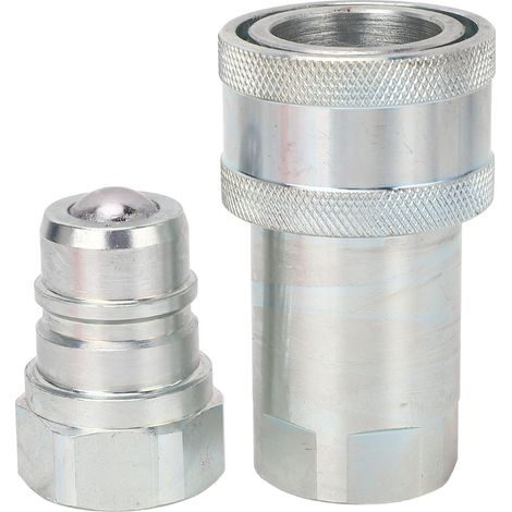 Raccord hydraulique rapide 1in NPT acier trempé 4000 PSI 24 GPM connexion rapide pour ISO 5675 (1/5)