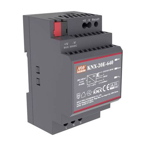 MEAN WELL KNX-20E-640 ALIMENTATION RAIL DIN 30 V/DC 640 MA 19.2 W NBR. DE SORTIES:1 X CONTENU 1 PC(S) (1/2)