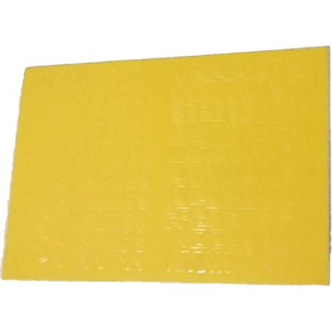 Lettere e numeri autoadesivi in lamina, 0,6 cm, gialli