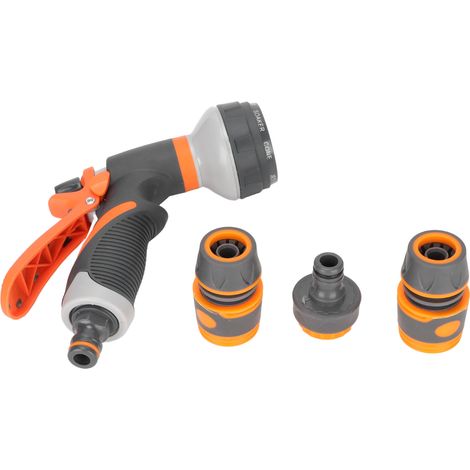 Buse de tuyau d'arrosage ergonomique réglable sans outil, pulvérisateur pour le lavage de voiture et l'arrosage du jardin en extérieur (1/5)