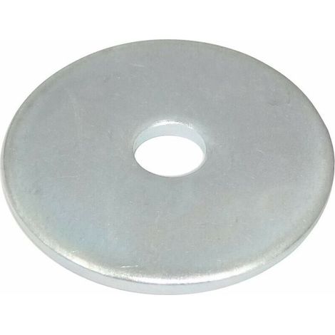 C44416 - Lot de 20 Rondelles plates larges M6x30 mm - épaisseur 2 mm - DIN9021 - en acier zingué - couleur argent - assemblage boulon vis écrou serrage étanchéité fixation