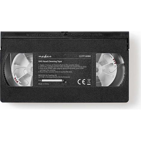 Nedis Kopfreinigungsband / 20 ml / VHS-Videoköpfe / Schwarz (1/4)