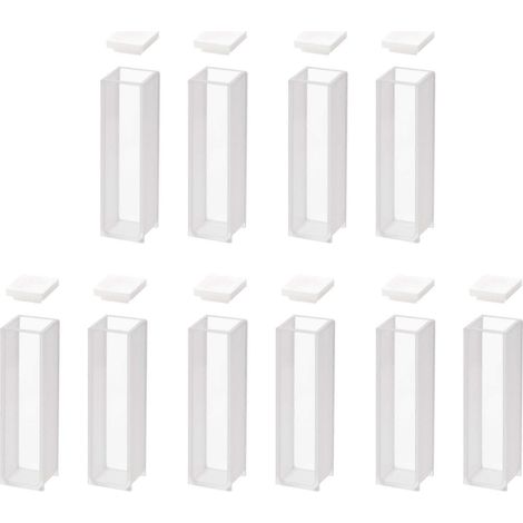 Quarzküvetten für Spektrometer, optische Weglänge: 10 mm, Höhe: 45 mm, Volumen: 3,5 ml – 10er-Packung (1/5)