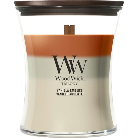 Candela Trilogy Clessidra Media Vanilla Embers 275g Woodwick