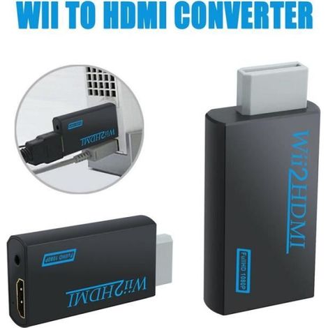Adaptateur WII vers HDMI convertisseur Stick 1080P HD TV Audio 3.5 Mm câble WII vers HDMI c - Modèle: Black =0.5m - FYDZLJXB13381 (1/4)