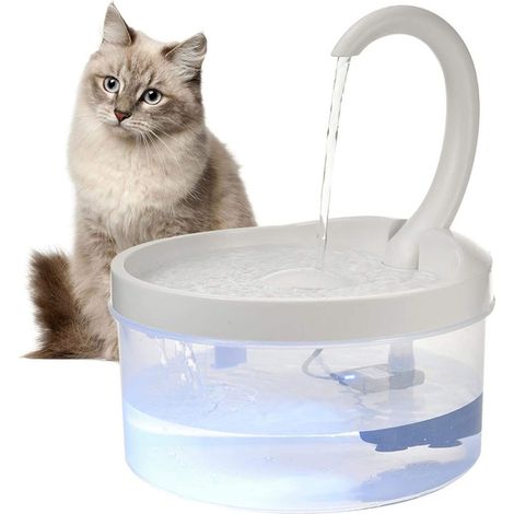 Fontana per gatti, fontana per gatti con finestra di avviamento dell'acqua, fontanella per gatti con filtro