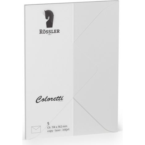 Busta c6 ministro coloretti 5 pz. grigio chiaro