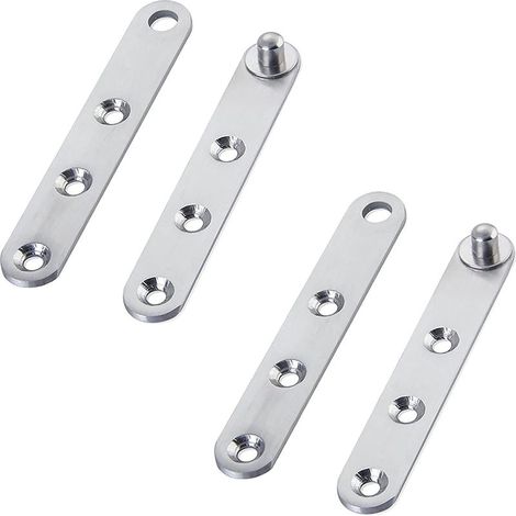 Juego de 4 bisagras para puerta, 100 mm, acero inoxidable, rotación de 360 grados, bisagras ocultas para puerta. (1/5)