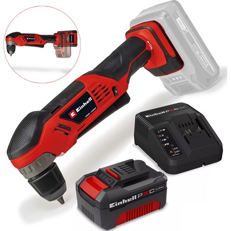 Einhell 18V Cordless Right Angle Drill 45Nm Power X-Change + 4.0ah Battery Kit (1/5)