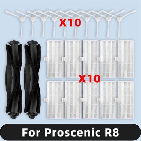 Pour Proscenic R8 Pièces de Rechange Brosse Latérale Principale Filtre Hepa Accessoires Consommables (1/4)