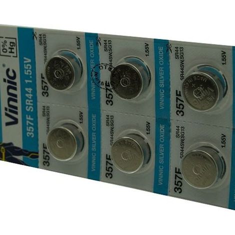 Pack de 10 piles Vinnic pour IEC SR44 (1/2)
