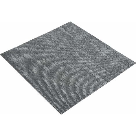 Teppichfliese Betongrau 50 x 50 cm 36 pcs PP und Bitumen vidaXL