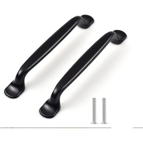 Lot de 12 Poignées de Cuisine Noires   Entraxe 96mm, Poignées de Meubles, Parfaites pour Salle de Bain et Chambres