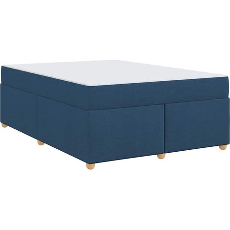 Estructura de cama con colchón Azul 160 x 200 cm tela vidaXL (1/5)
