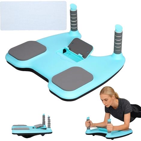 Tabla de ejercicios abdominales, plataforma para flexiones, entrenador multifuncional, Green-A (1/2)
