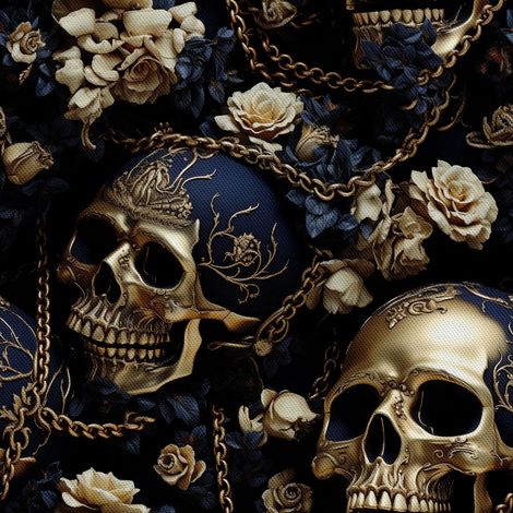 Tela decorativa para exteriores Oxford - Motivo de calavera I DX4222 (1/5)