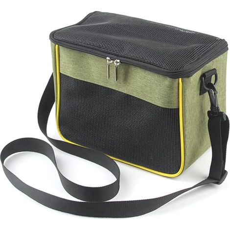1 Sac de transport pour petits animaux, sangle ajustable, maille respirante, intérieur doux, pour hamster lapin écureuil