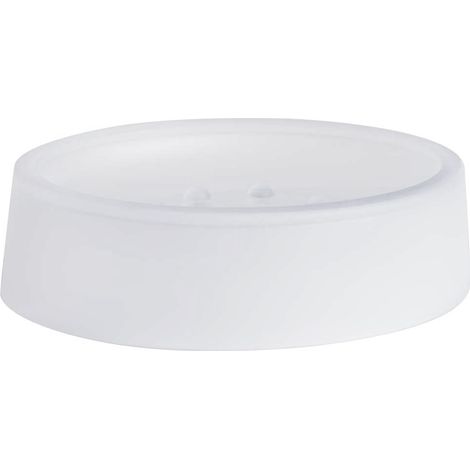 Jabonera independiente Bisk de plástico blanco, 1 unidad.