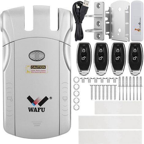 WAFU Serrure électronique sans fil invisible sans clé Télécommande Tactile Verrouillage Déverrouillage (Type D) (1/5)