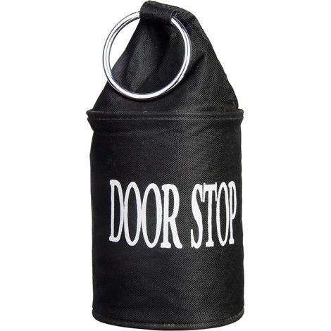Esschert Design Türstopper Schwarz mit weißem Aufdruck Door Stop