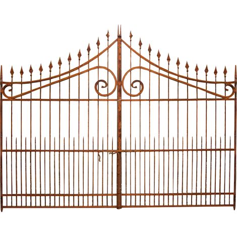 Solid iron gate L348xPR10xH270 cm. Made in Italy