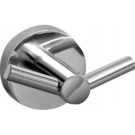 Toallero doble, cromado, 7 cm