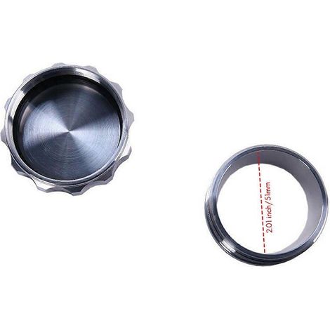 Zoll (51 mm) geschweißter, modifizierter Tankdeckel aus Aluminiumlegierung, silberfarben (1/5)