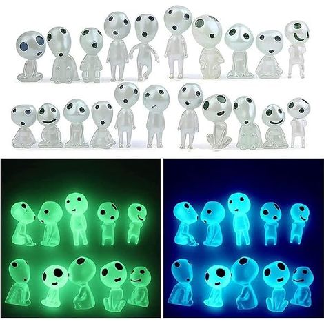 20 Pièces Lumineux Arbre Elfes,Décoration de Jardin Miniature,Mini Elfes des Arbres Qui Brillent dans Le Noir, Lumineux Figurines Elfes des Arbres,pour Les DéCorations de Maison et du Jardin