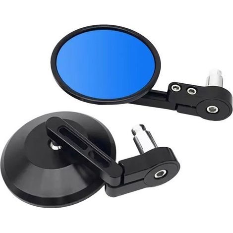 Specchietto retrovisore estremità manubrio moto / specchietto ECE RL4 coppia nera