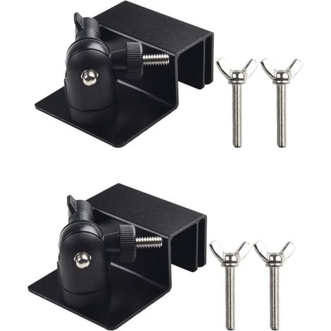 2er-Pack wetterfeste Dachrinnenhalterung für Überwachungskameras, Wandmontage mit universellen Schraubadaptern für Ring Panel (Schwarz) (1/5)