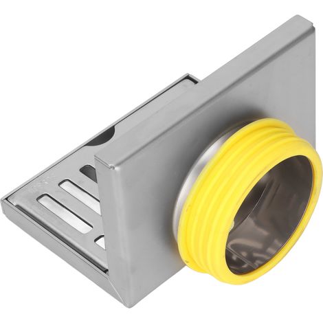 12 cm Eckkanal für die Wand, L-förmiger seitlicher Abfluss, geeignet für 75 mm Rohre, 90° horizontale Entwässerung. (1/5)