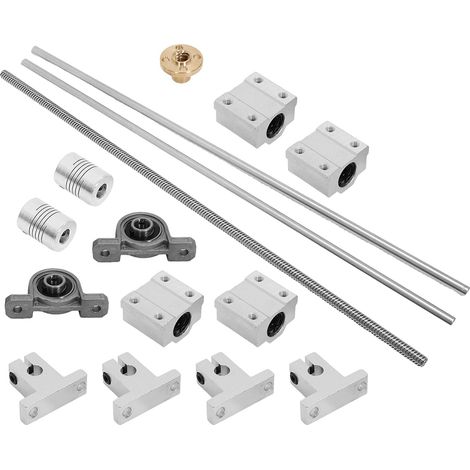 Kit Axes Optiques et Blocs Roulement Acier Inoxydable pour Guide Linéaire Imprimante Support de Glissière et Accessoires Assemblage (1/5)