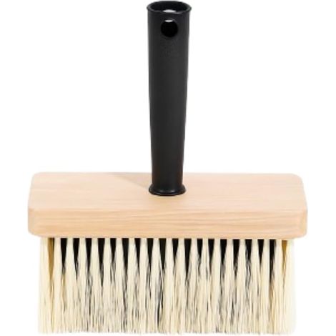 Deckenbürste Kleisterbürste 17 x 7 cm – Tapezierquast Malerbürste Quast Synthetikborsten Holzaufnahme Eimerhaken Tapezier- & Kleisterarbeiten Wand Decke – Veluxis (1/5)