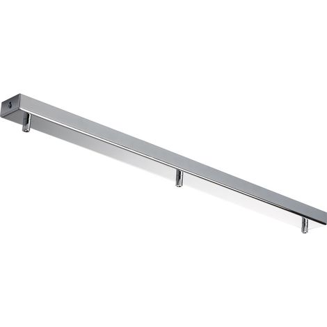 Binario Rettangolare Multicavo 3 Luci In Ferro Cromato 70 Cm (1/2)