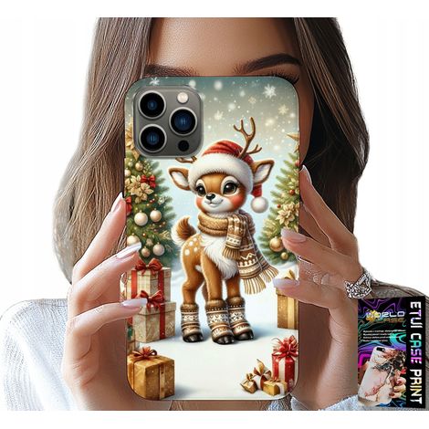 Custodia per iPhone 12 PRO - renne, motivi natalizi + vetro (1/5)