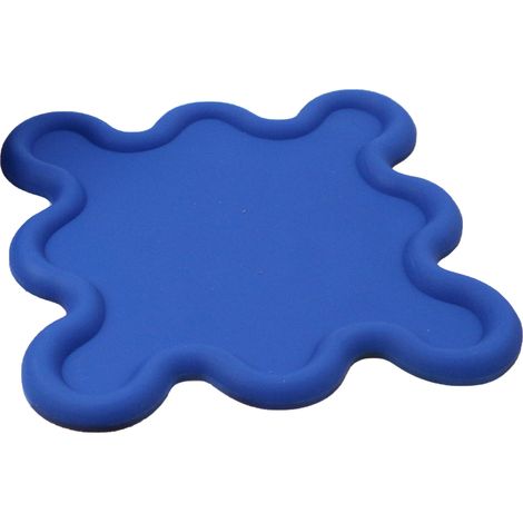 Set de 6 dessous de verre PVC bleu, forme irrégulière, résistant à la chaleur et imperméable, protection de table pour cuisine