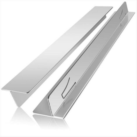 Cache-Joints Cuisinière - Acier Inoxydable - Réglable 35 à 70 cm - Pour Fissures 2 à 40 mm - 2 Pièces (1/5)