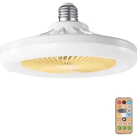 Ventilateur avec éclairage salle à manger salon chambre silencieux plafond modèle luminaire ventilateur plafond 3 vitesses maison chambre enfant (1/2)