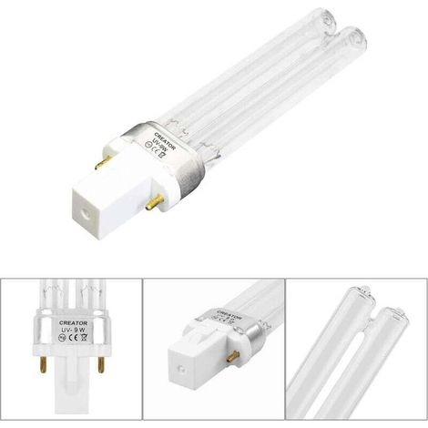 Speed Ampoule UV Ampoule de Lumière UV Lampe de Stérilisateur UV Lampe de Rechange UVC pour Aquarium 9W G23 (1/3)