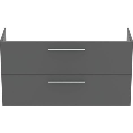 Ideal Standard i.Life A - Mueble para lavabo, 120x44x63 cm, 2 cajones, cuarzo gris mate T5258NG (1/5)