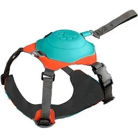 Harnais 2 en 1 anti-traction pour chien avec laisse rétractable, fonction anti-éclatement automatique, gilet respirant réglable, taille XS (1/5)