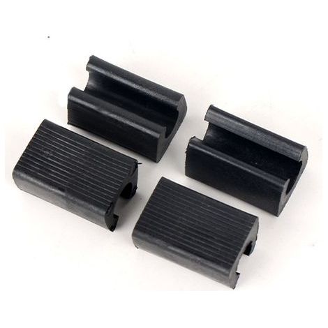12pcs Patins Pied Chaise Tube Rond Embout Tube Pied Table Fauteuil Tampon Meuble Forme Rectangle Antidérapant Noir (1/3)