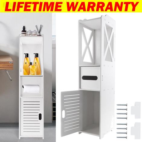 Bathroom Toilet Cabinet Storage Shelf Laundry Cupboard Holder Home Furniture Bay (1/5)