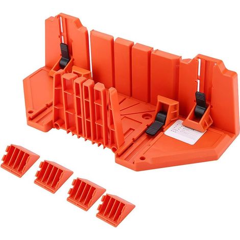 Boîte à Onglets de Serrage 35,6 cm - Pour Scie à Main et Coupe du Bois - Pince Intégrée - Plastique Résistant (1/5)